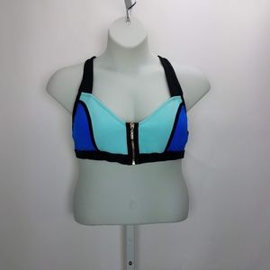 La Blanca Swim Top Zip Front 38C